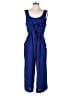 Connected Apparel 100% Polyester Solid Blue Jumpsuit Size 10 - photo 1
