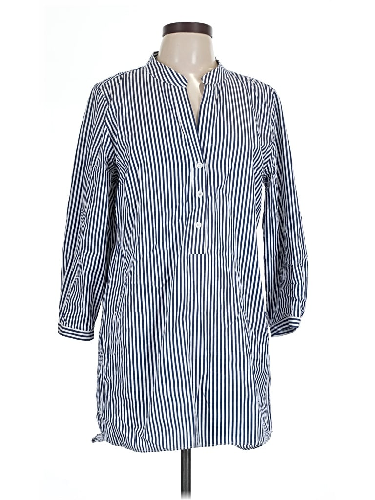 Pre-owned Harshman Long Sleeve Blouse In Blue