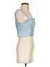 Olivaceous Blue Sleeveless Blouse Size S - photo 4