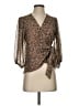 Veronica M. 100% Polyester Brown 3/4 Sleeve Blouse Size S - photo 1