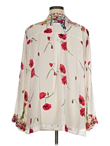 Johnny Was Long Sleeve Silk Top (view 2)
