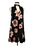 Aqua Floral Black Casual Dress Size M - photo 1