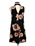 Aqua Floral Black Casual Dress Size M - photo 2