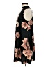 Aqua Floral Black Casual Dress Size M - photo 5
