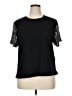 Rebecca Minkoff Black Short Sleeve Top Size XL - photo 1