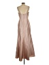 Alfred Sung 100% Polyester Metallic Tan Cocktail Dress Size 12 - photo 2