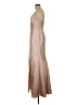 Alfred Sung 100% Polyester Metallic Tan Cocktail Dress Size 12 - photo 5