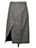 Garnet Hill Chevron-herringbone Gray Formal Skirt Size 4 - photo 2