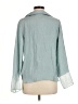 DKNY 100% Acetate Teal 3/4 Sleeve Blouse Size L - photo 2