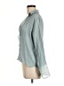 DKNY 100% Acetate Teal 3/4 Sleeve Blouse Size L - photo 5