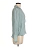 DKNY 100% Acetate Teal 3/4 Sleeve Blouse Size L - photo 4
