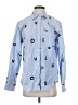 Current/Elliott Print Blue Long Sleeve Button-Down Shirt Size Sm (1) - photo 1