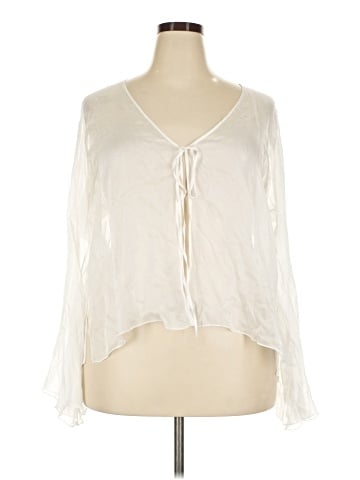 SKIMS Long Sleeve Silk Top (view 1)