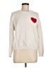Just Fab Hearts Ivory Sweatshirt Size L - photo 1