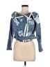 For HER nyc 100% Cotton Graphic Blue Denim Jacket Size M - photo 1