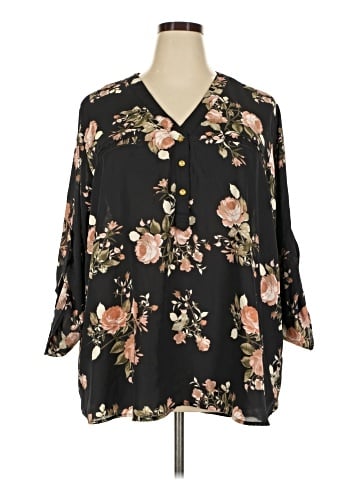 J for Justify 3/4 Sleeve Blouse (view 1)