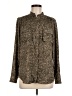 Ann Taylor Tweed Brown Long Sleeve Button-Down Shirt Size 6 - photo 1