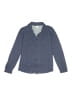 Hanna Andersson 100% Cotton Chevron-herringbone Blue Long Sleeve Button-Down Shirt Size 12 - photo 1