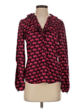 Elizabeth Mc Kay Long Sleeve Silk Top