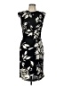 David Meister 100% Polyester Print Black Cocktail Dress Size 10 - photo 1