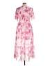 Assorted Brands 100% Polyester Floral Pink Cocktail Dress Size XL - photo 2