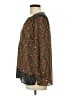 DR2 100% Polyester Brown 3/4 Sleeve Blouse Size L - photo 5