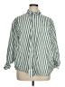 Old Navy Stripes Green Long Sleeve Blouse Size XL - photo 1
