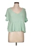 Alya Green Short Sleeve Top Size L - photo 1