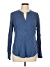 Lilla P Blue Long Sleeve Henley Size L - photo 1