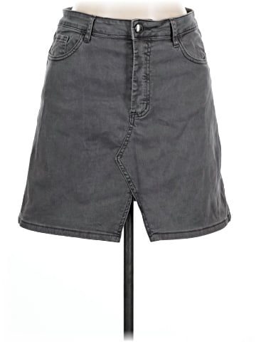 Listicle Denim Skirt (view 1)
