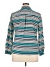 NY Collection Stripes Teal Long Sleeve Blouse Size XL (petite) - photo 2