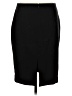 Moda International Solid Black Formal Skirt Size 8 - photo 2