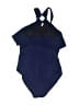 Magicsuit Solid Blue One Piece Swimsuit Size 10 - photo 2
