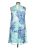Calvin Klein 100% Polyester Tropical Blue Casual Dress Size 8 - photo 2