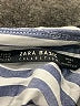 Zara Basic 100% Cotton Stripes Blue Long Sleeve Blouse Size XL - photo 7