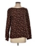 Lands' End Canvas Floral Brown Long Sleeve Blouse Size 4 - photo 1