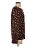 Lands' End Canvas Floral Brown Long Sleeve Blouse Size 4 - photo 4