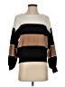 Ellen Tracy Color Block Brown Pullover Sweater Size S - photo 1
