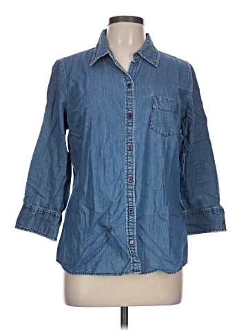 St. John's Bay 3/4 Sleeve Button-Down Shirt (view 1)