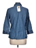 St. John's Bay Blue 3/4 Sleeve Button-Down Shirt Size L - photo 2
