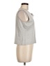 Liz Claiborne Solid Gray Sleeveless Top Size Med Petite - photo 4
