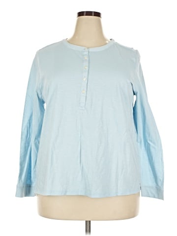 Style&Co Long Sleeve Henley (view 1)