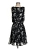 Uniqlo 100% Polyester Print Black Cocktail Dress Size XS - photo 1