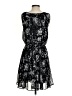 Uniqlo 100% Polyester Print Black Cocktail Dress Size XS - photo 2