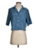 Haute Hippie 100% Polyester Blue Short Sleeve Blouse Size S - photo 1
