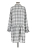 Grayson 100% Lyocell Plaid Gray Casual Dress Size Med (3) - photo 2