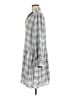 Grayson 100% Lyocell Plaid Gray Casual Dress Size Med (3) - photo 5