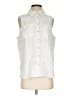 Sundance White Sleeveless Button-Down Shirt Size S - photo 1