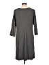 J.Jill Solid Gray Casual Dress Size L - photo 2