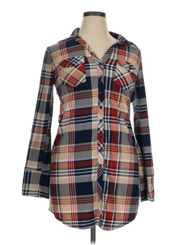 Ultra Flirt Long Sleeve Button-Down Shirt (view 1)